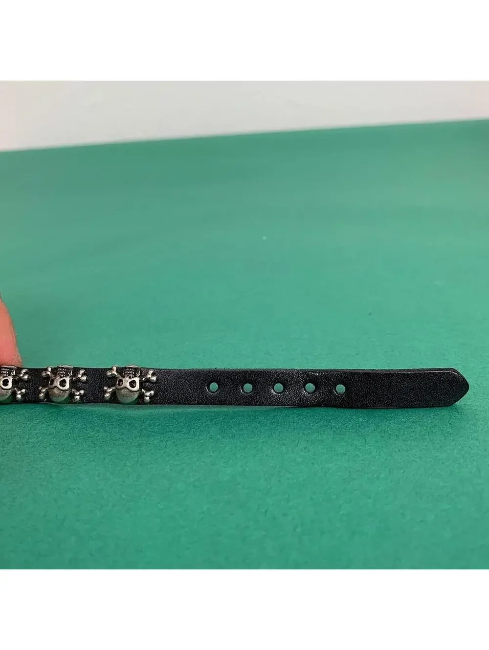 Y2k 2000s Cyberpunk skeleton grunge punk black bracelet